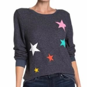 Wildfox Multicolor Star Crew Neck Sweater
